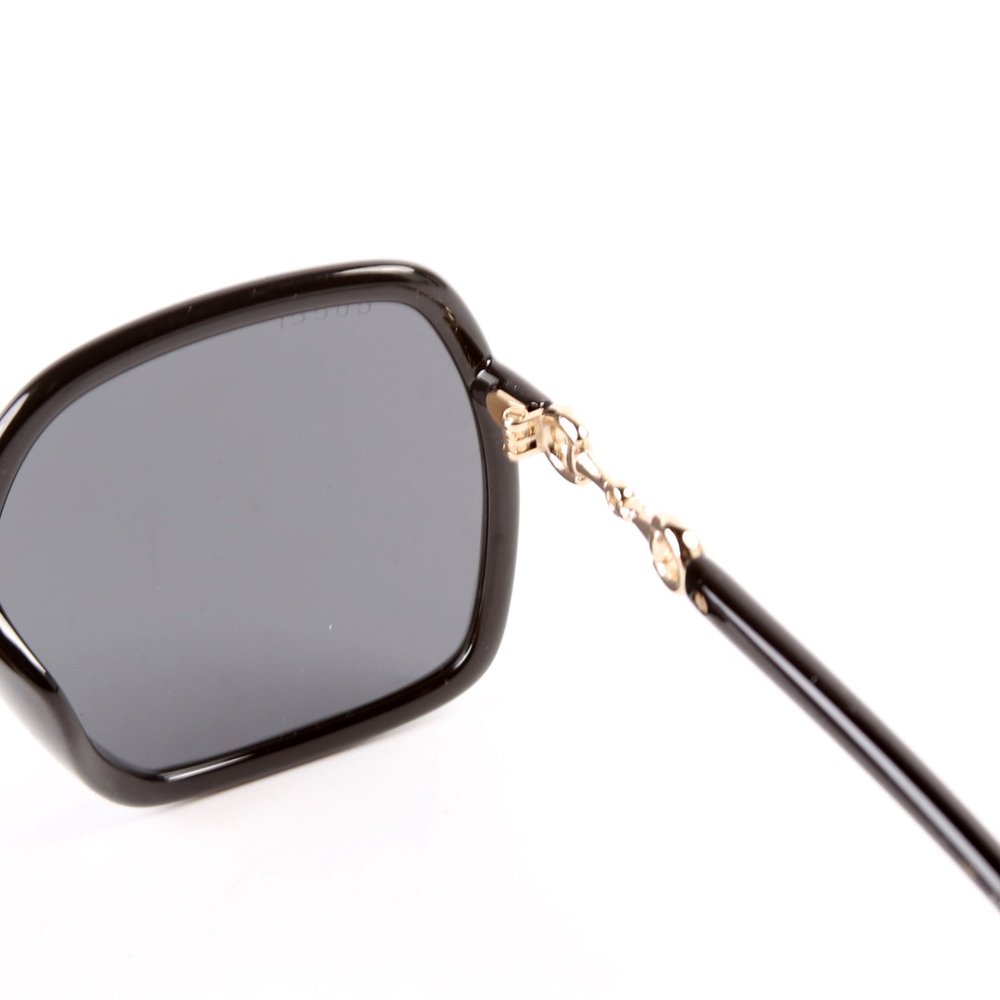 GG0890SA Oversized Square Horsebit Sunglasses Black
