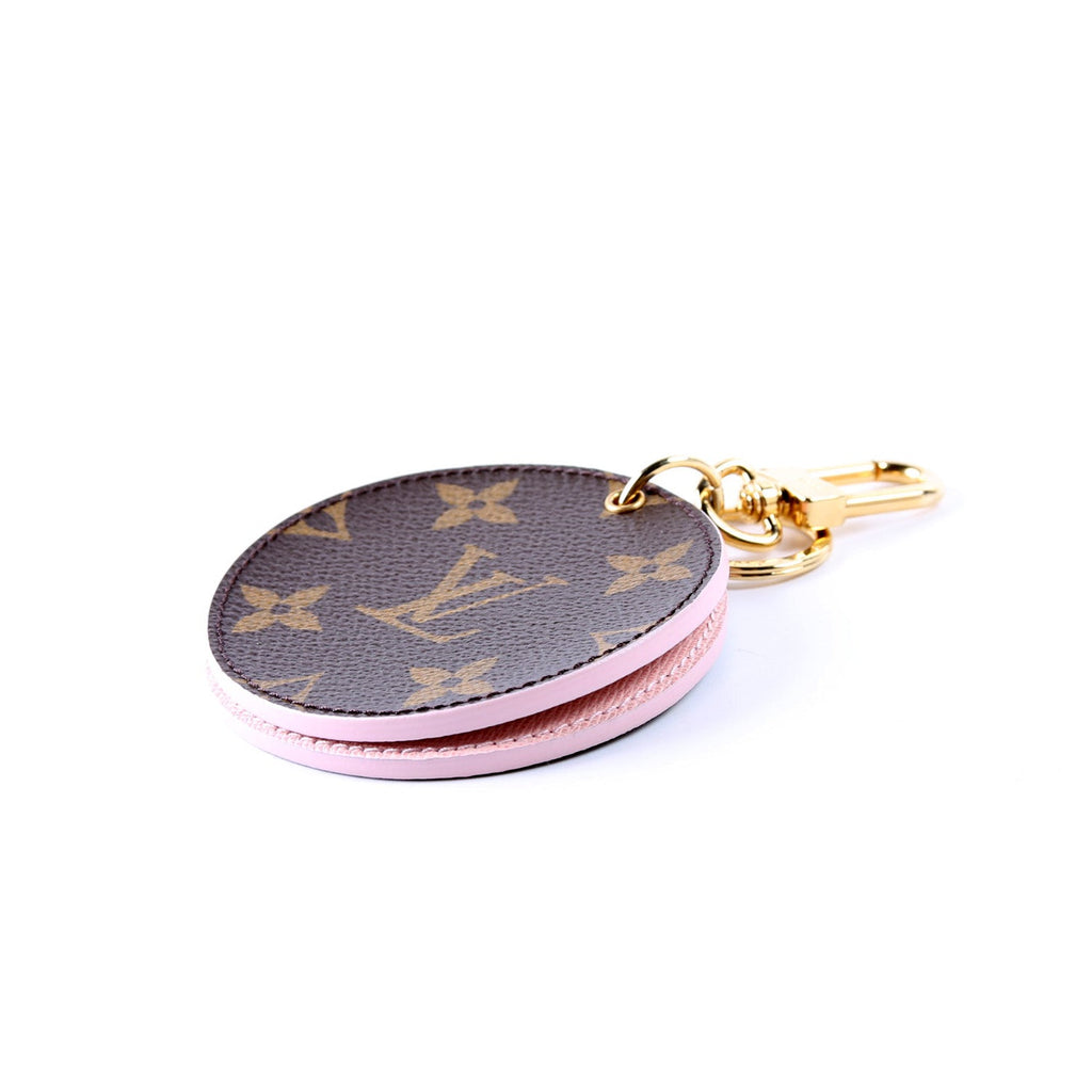 Monogram Mirror Bag Charm Pink