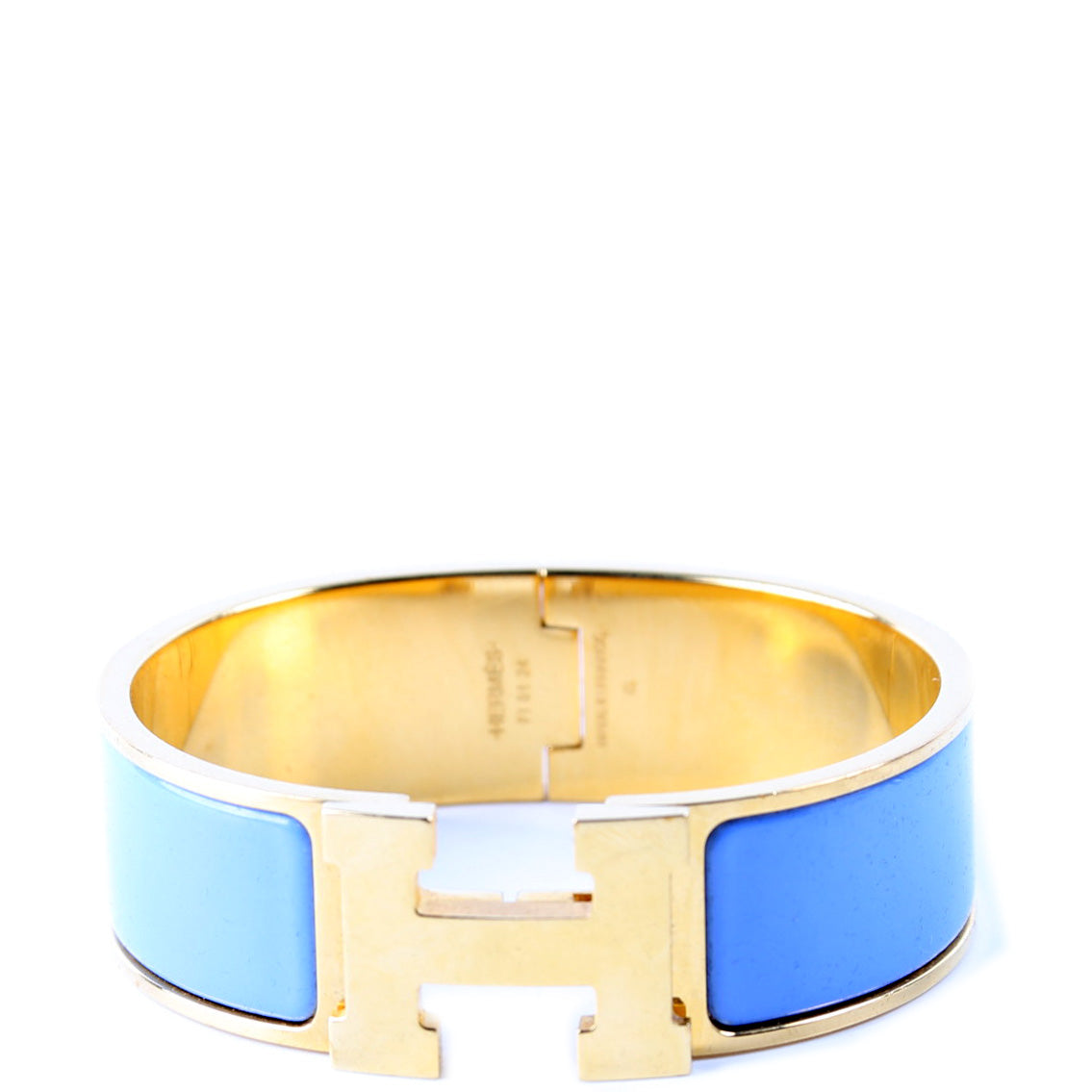 Clic Clac Wide Bracelet Gold/Blue