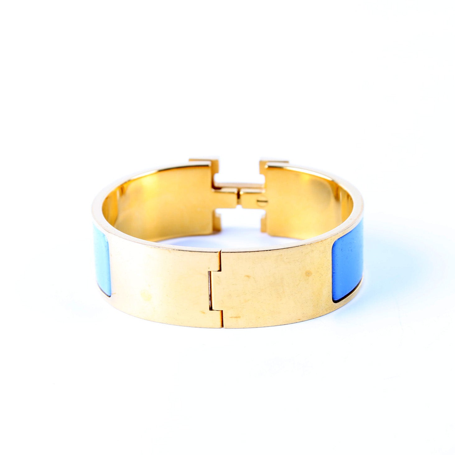 Clic Clac Wide Bracelet Gold/Blue