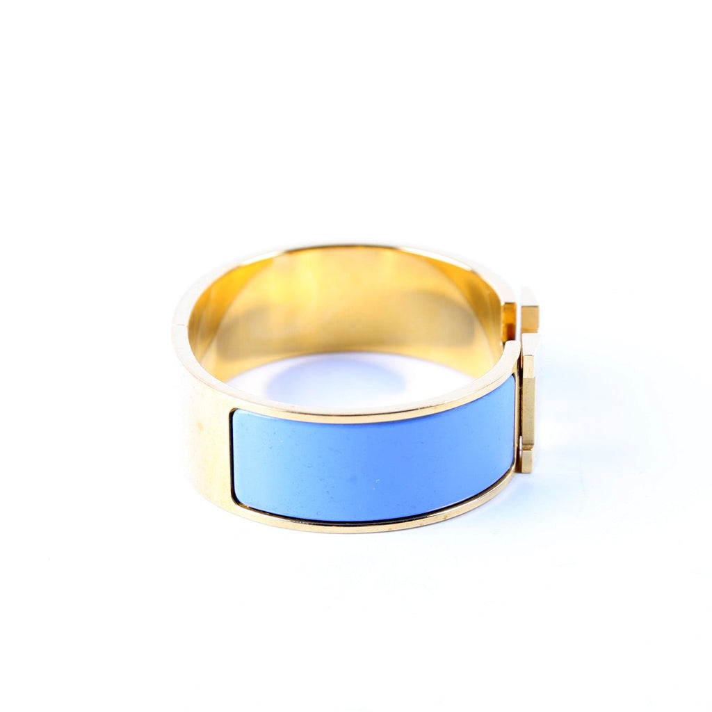 Clic Clac Wide Bracelet Gold/Blue