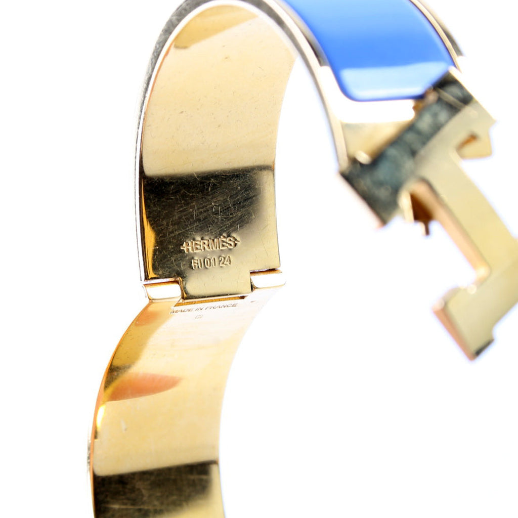 Clic Clac Wide Bracelet Gold/Blue