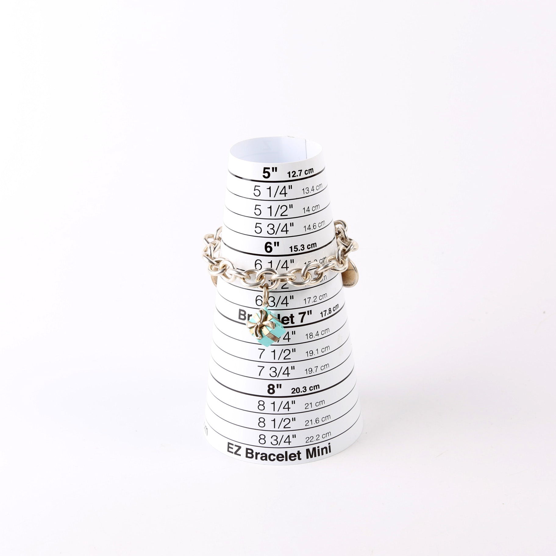 Heart Tag Charm Bracelet With Charms 925/Teal