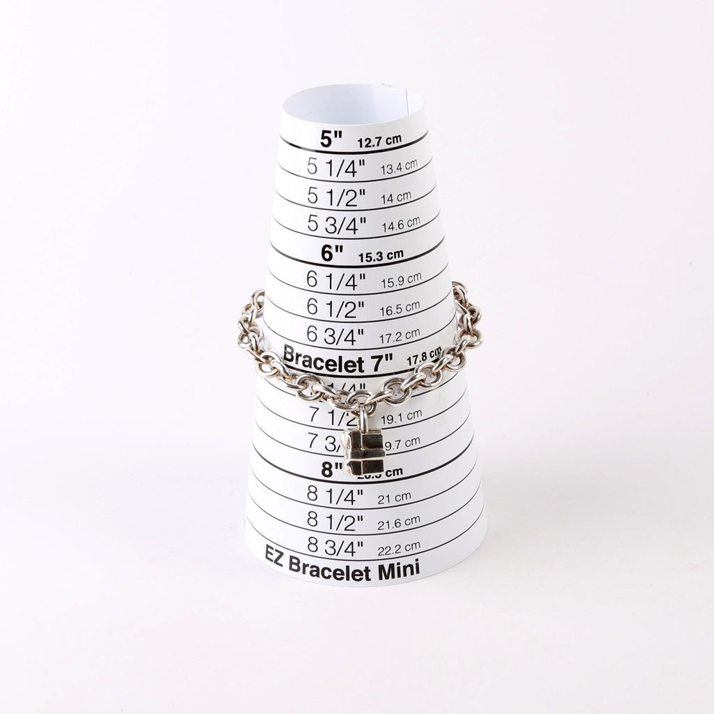 Link Chain With Present Lock Charm Bracelet 925