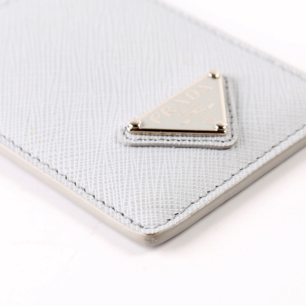 Saffiano Triangle Logo Lanyard Grey