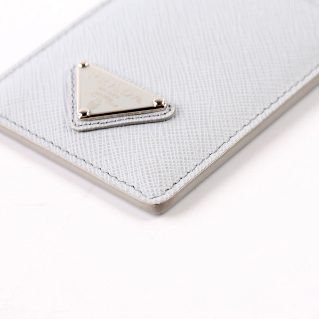 Saffiano Triangle Logo Lanyard Grey