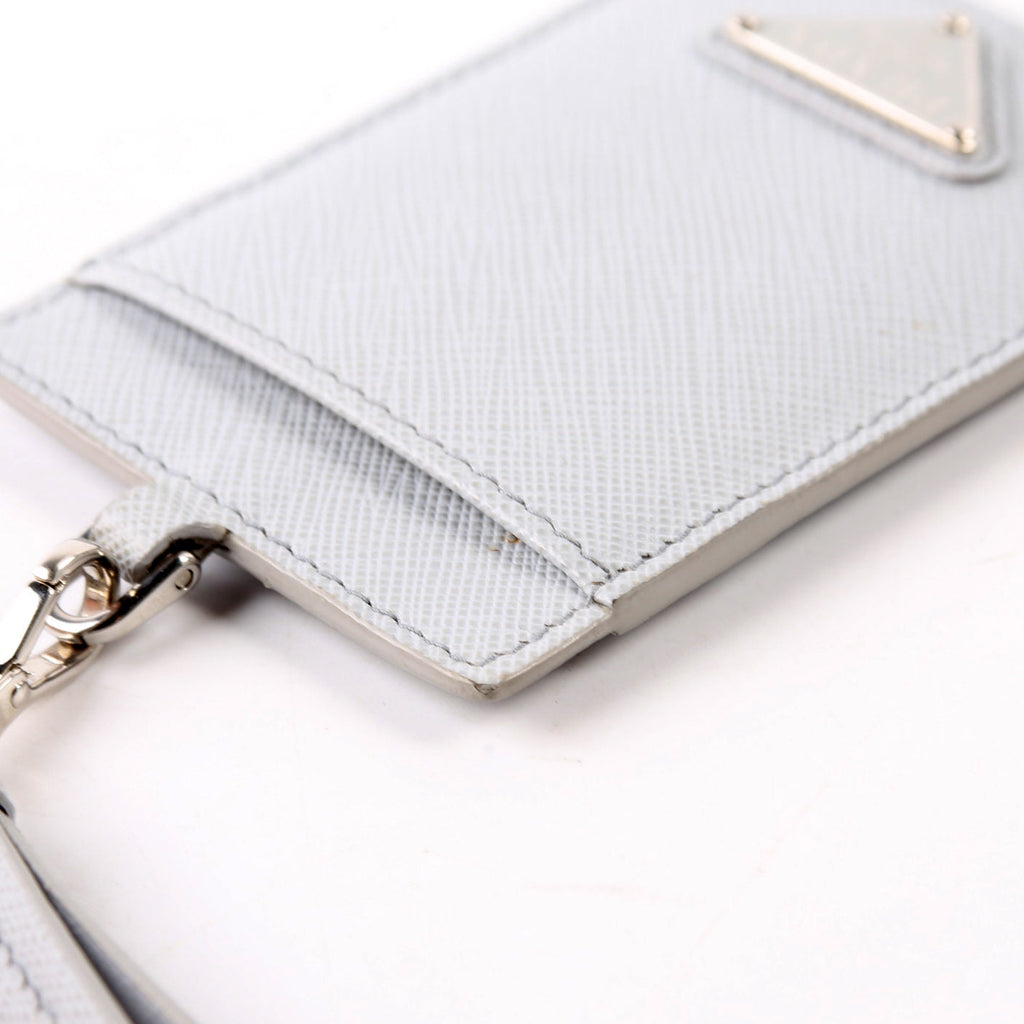 Saffiano Triangle Logo Lanyard Grey
