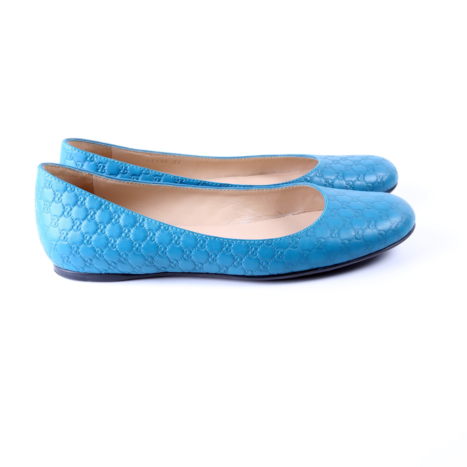 Gucci Guccissima Ballet Flats Size 37 Blue