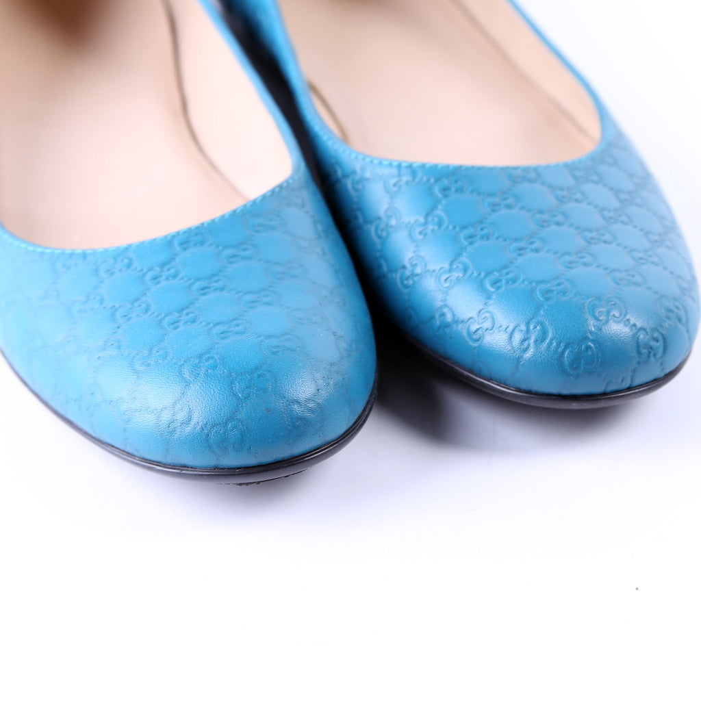 Gucci Guccissima Ballet Flats Size 37 Blue
