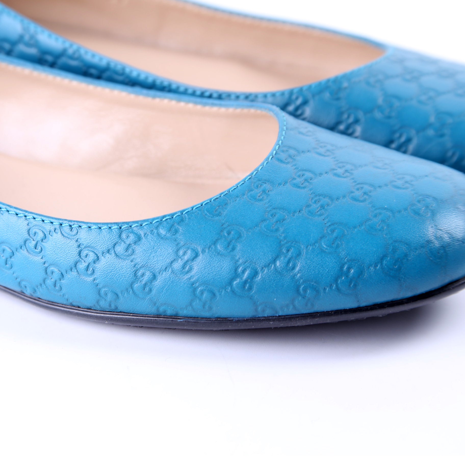 Gucci Guccissima Ballet Flats Size 37 Blue