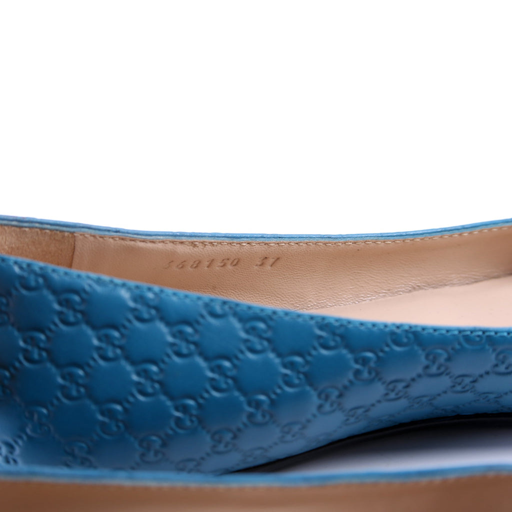 Gucci Guccissima Ballet Flats Size 37 Blue