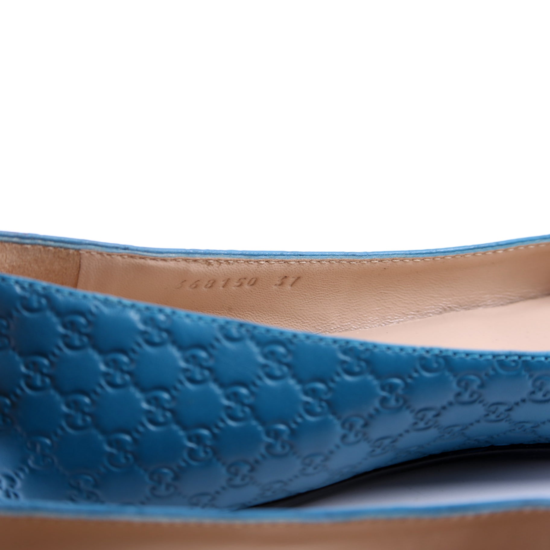 Gucci Guccissima Ballet Flats Size 37 Blue