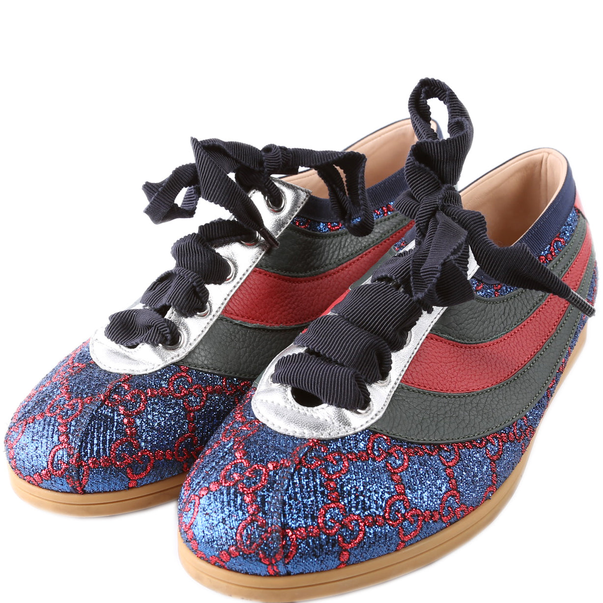 Falacer Glitter Sneakers Size 37 Blue
