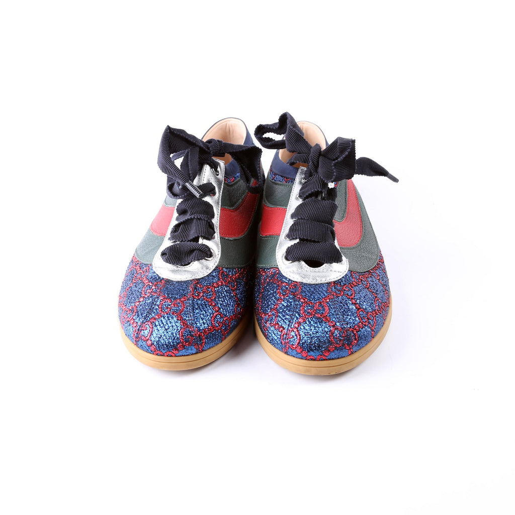 Falacer Glitter Sneakers Size 37 Blue