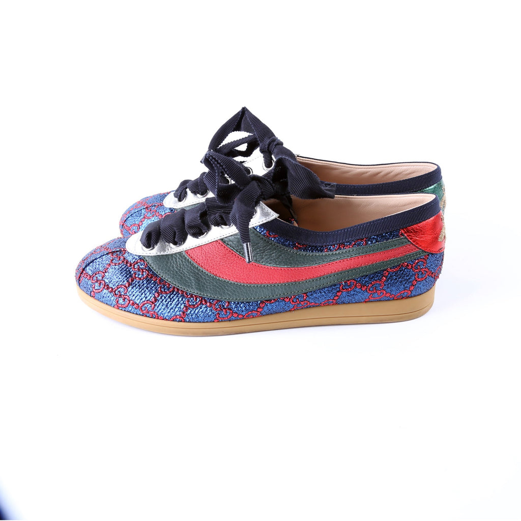 Falacer Glitter Sneakers Size 37 Blue
