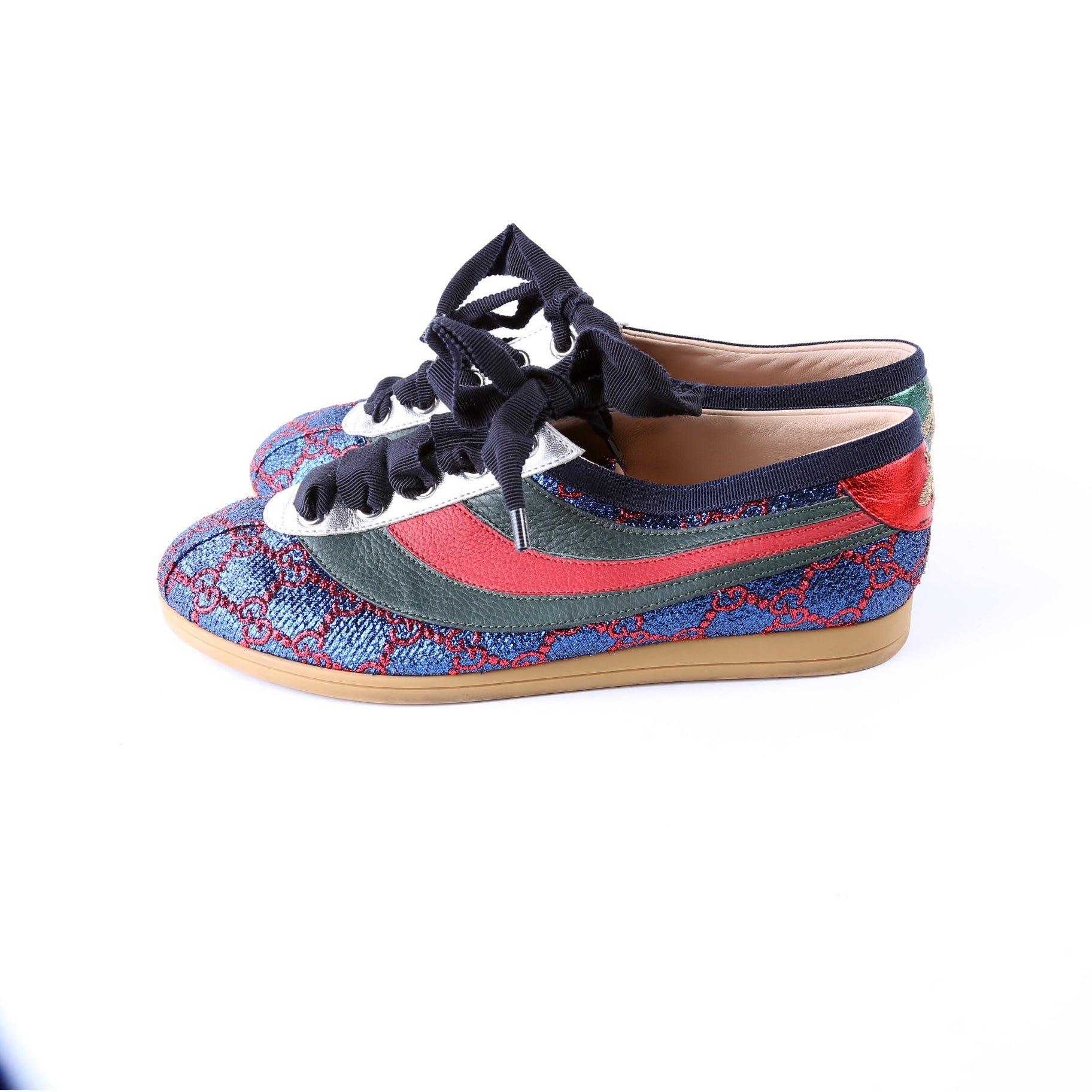Falacer Glitter Sneakers Size 37 Blue