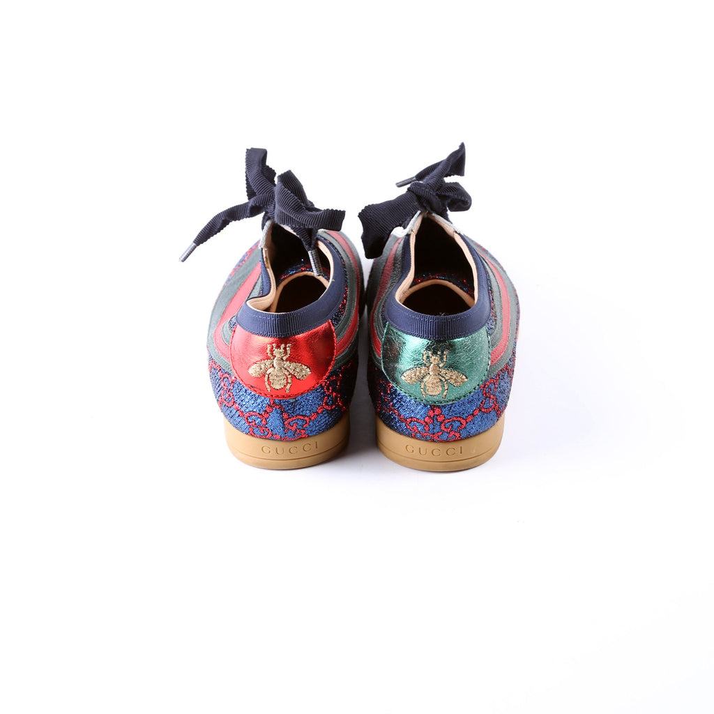Falacer Glitter Sneakers Size 37 Blue