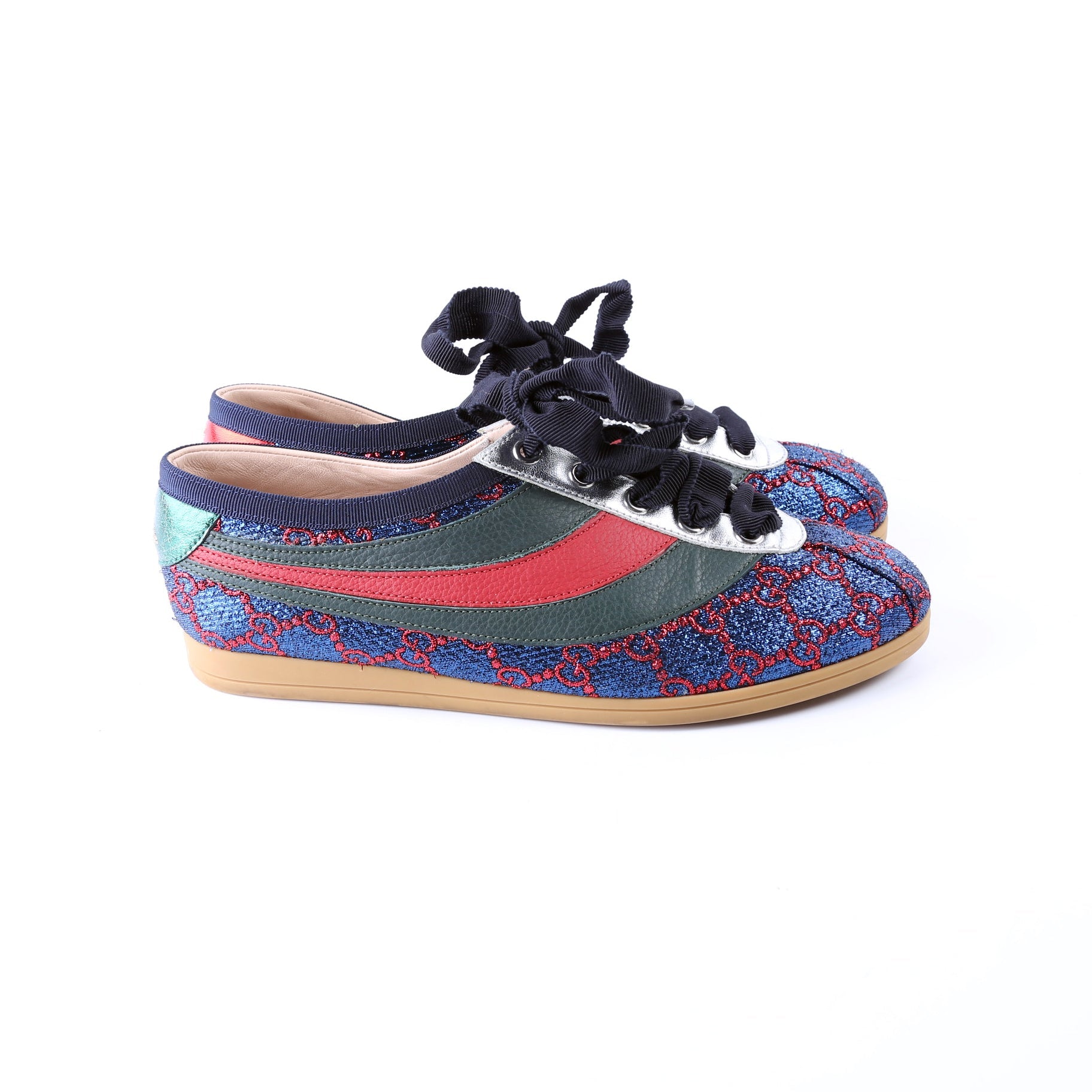 Falacer Glitter Sneakers Size 37 Blue
