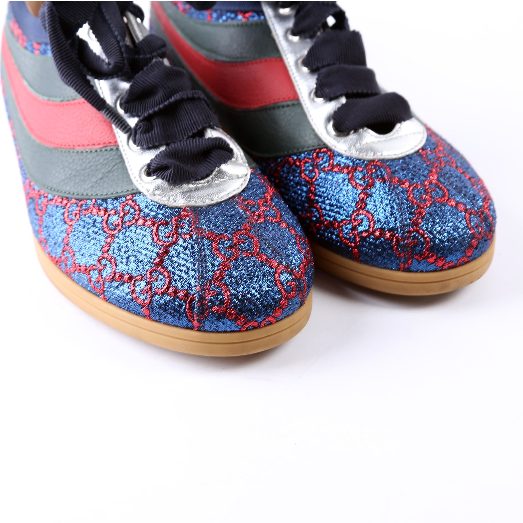 Falacer Glitter Sneakers Size 37 Blue