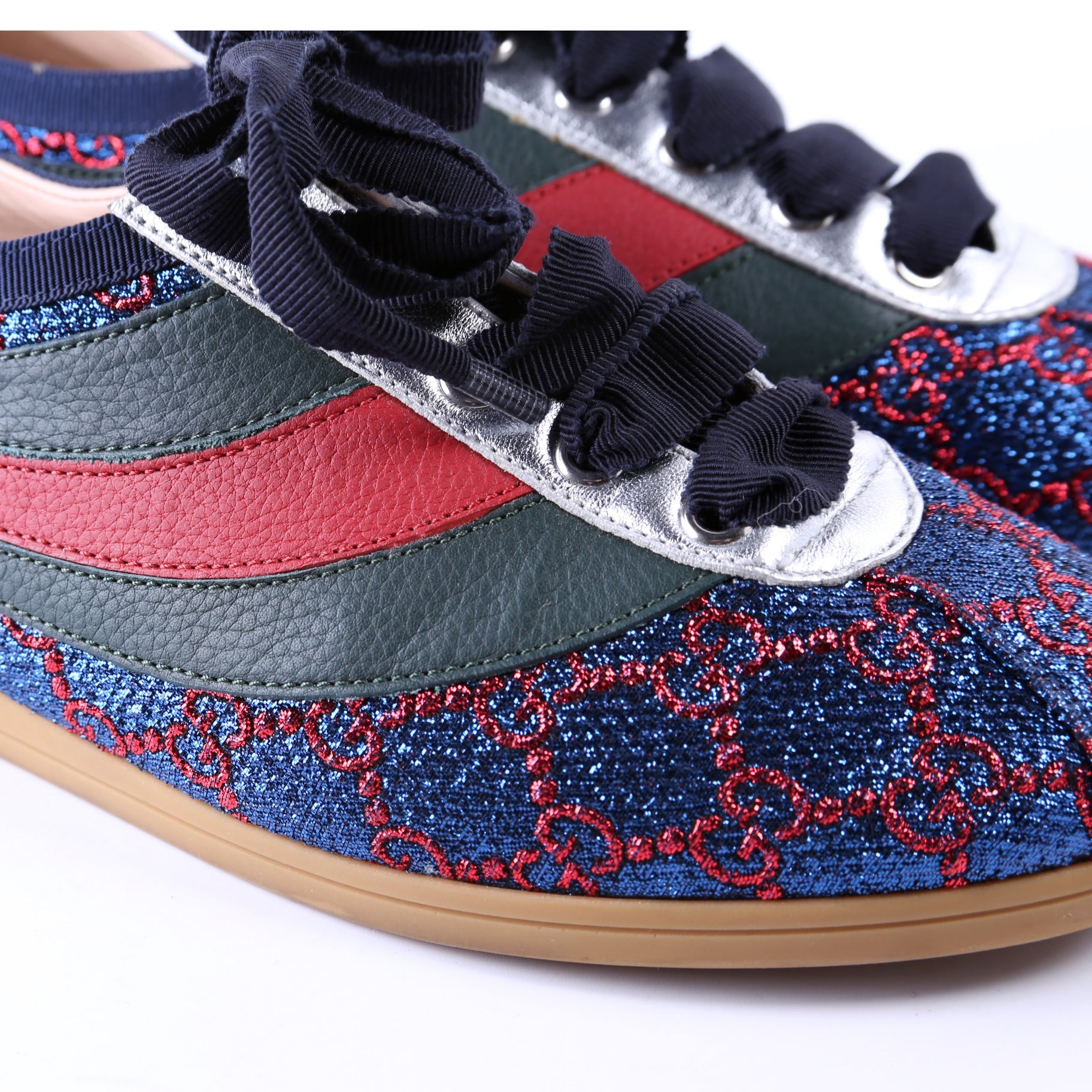 Falacer Glitter Sneakers Size 37 Blue