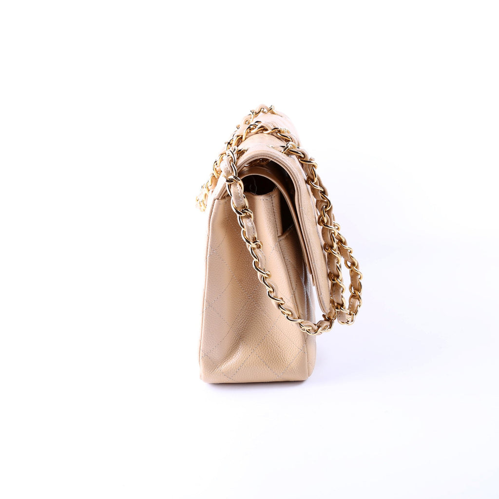 Classic Flap Jumbo Caviar 30M Tan