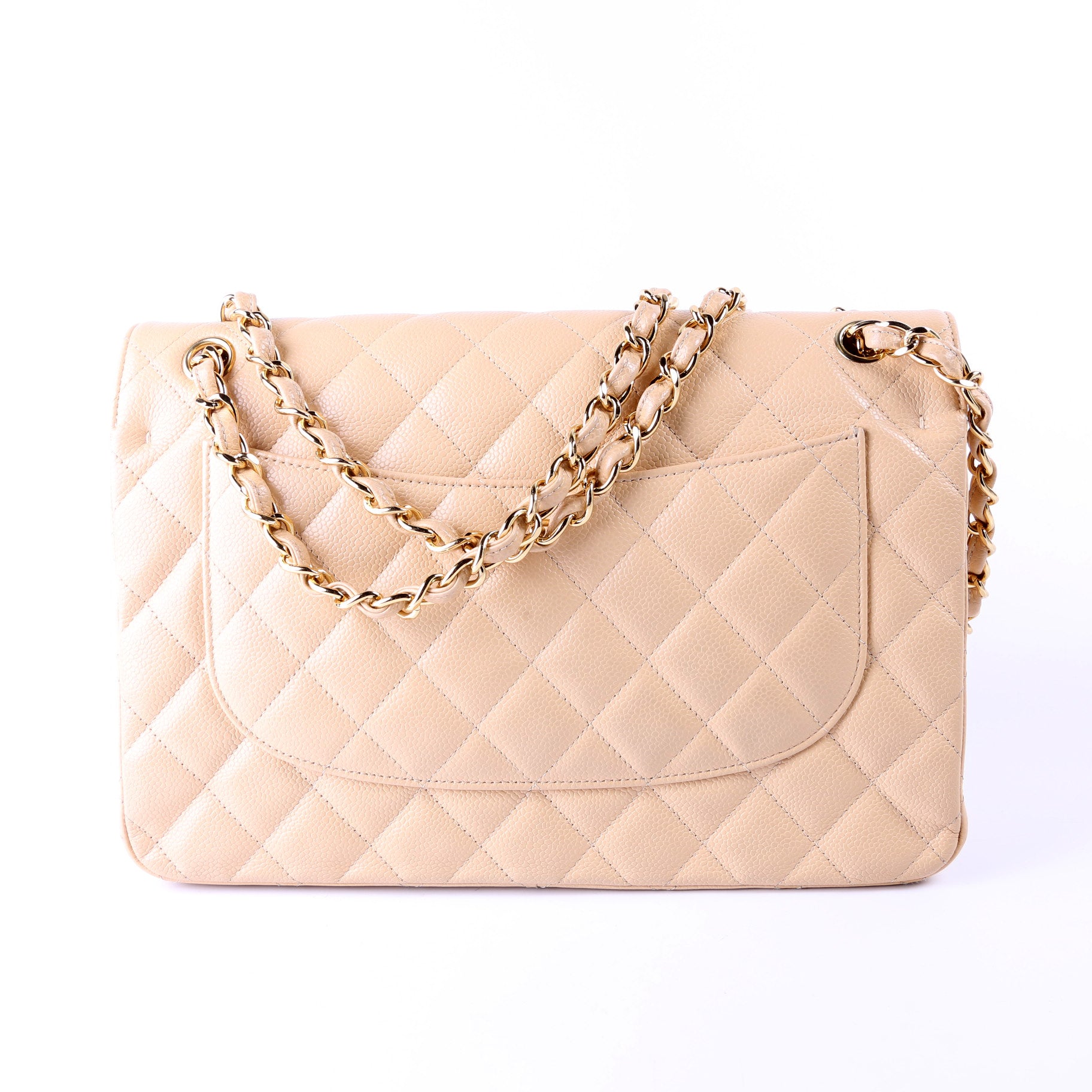 Classic Flap Jumbo Caviar 30M Tan