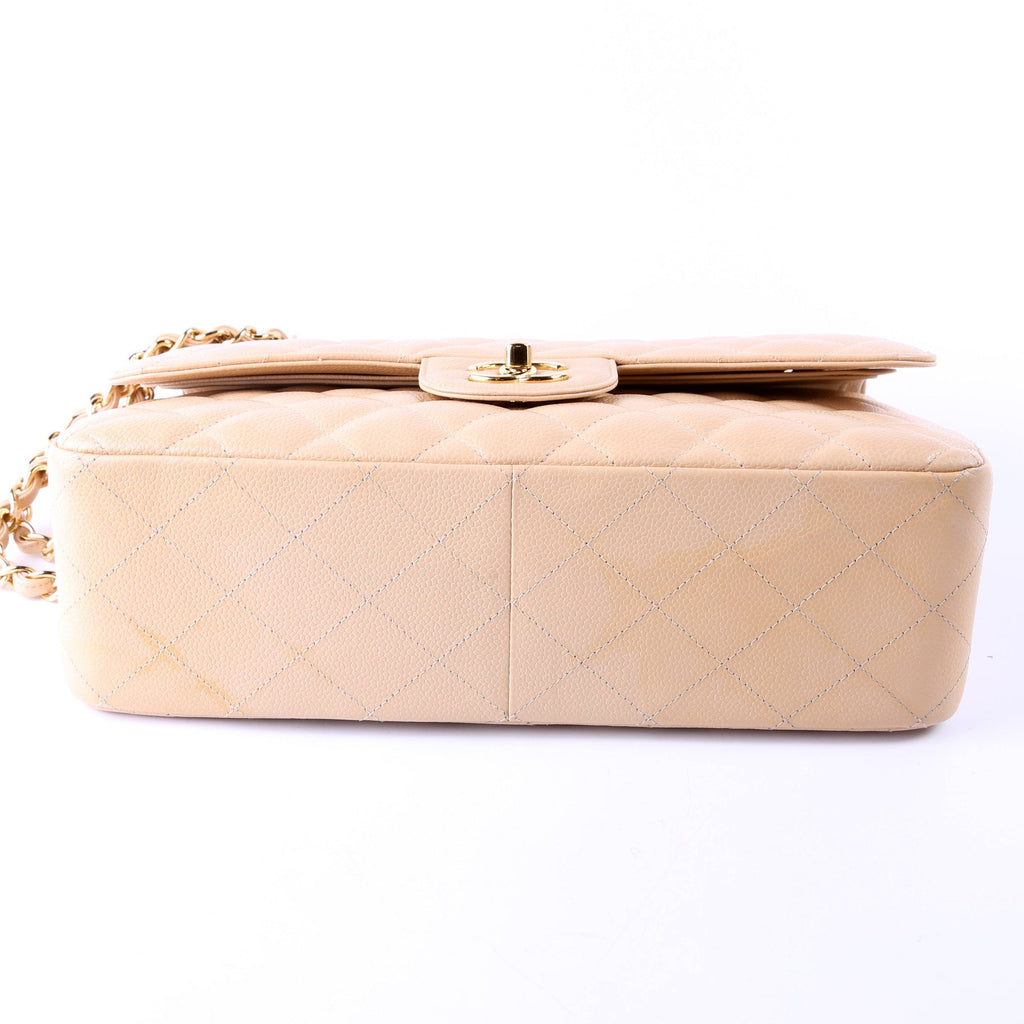 Classic Flap Jumbo Caviar 30M Tan