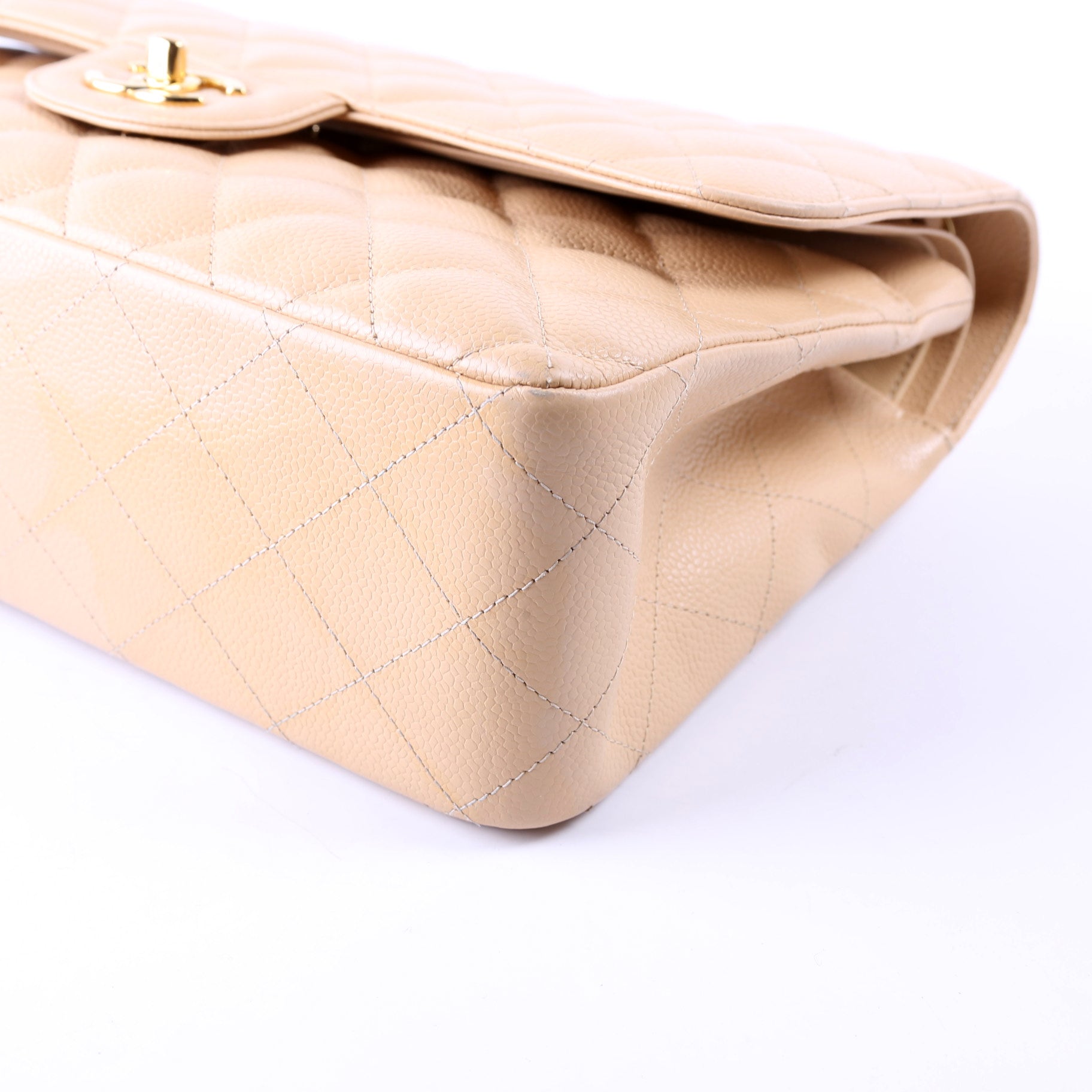 Classic Flap Jumbo Caviar 30M Tan