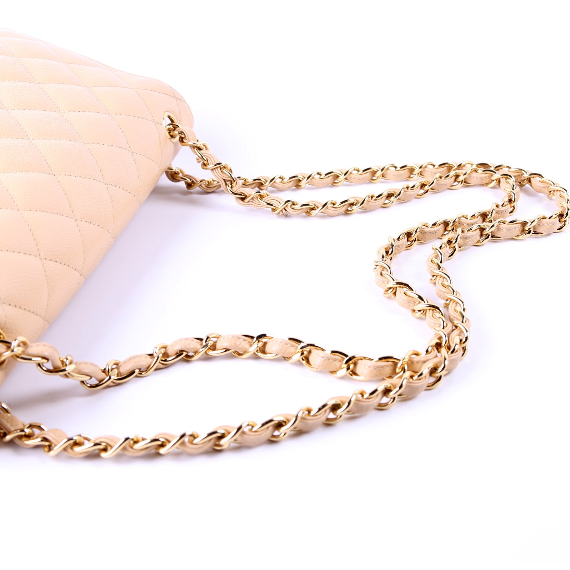 Classic Flap Jumbo Caviar 30M Tan
