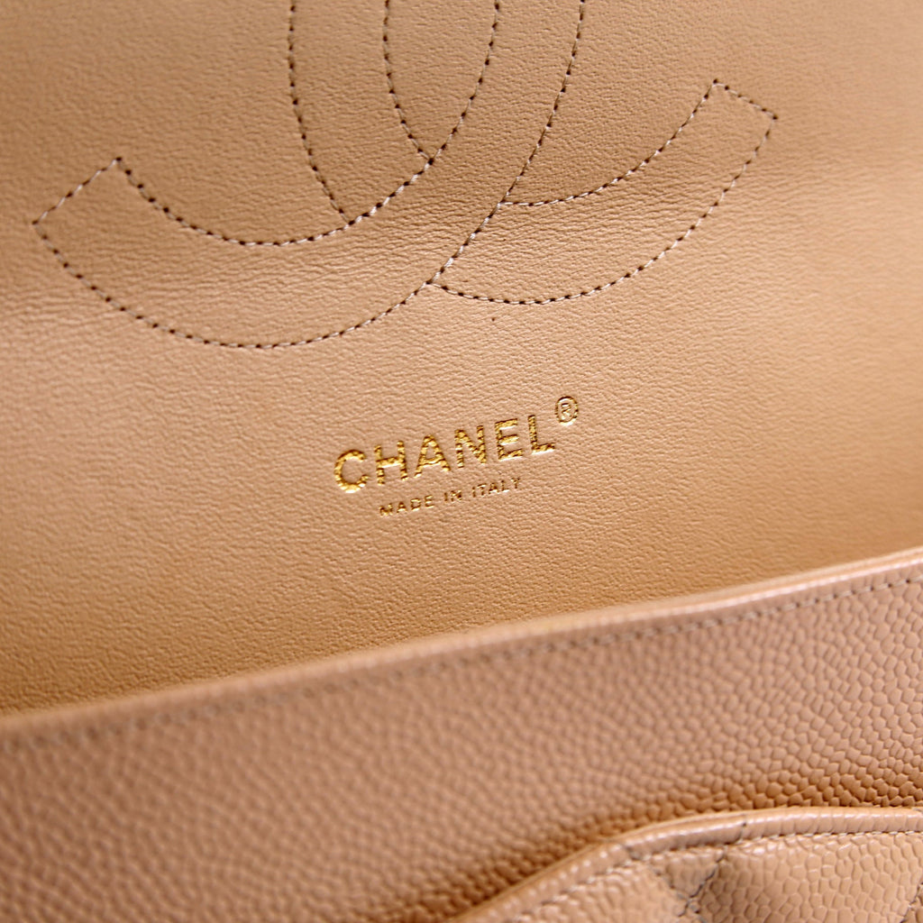 Classic Flap Jumbo Caviar 30M Tan