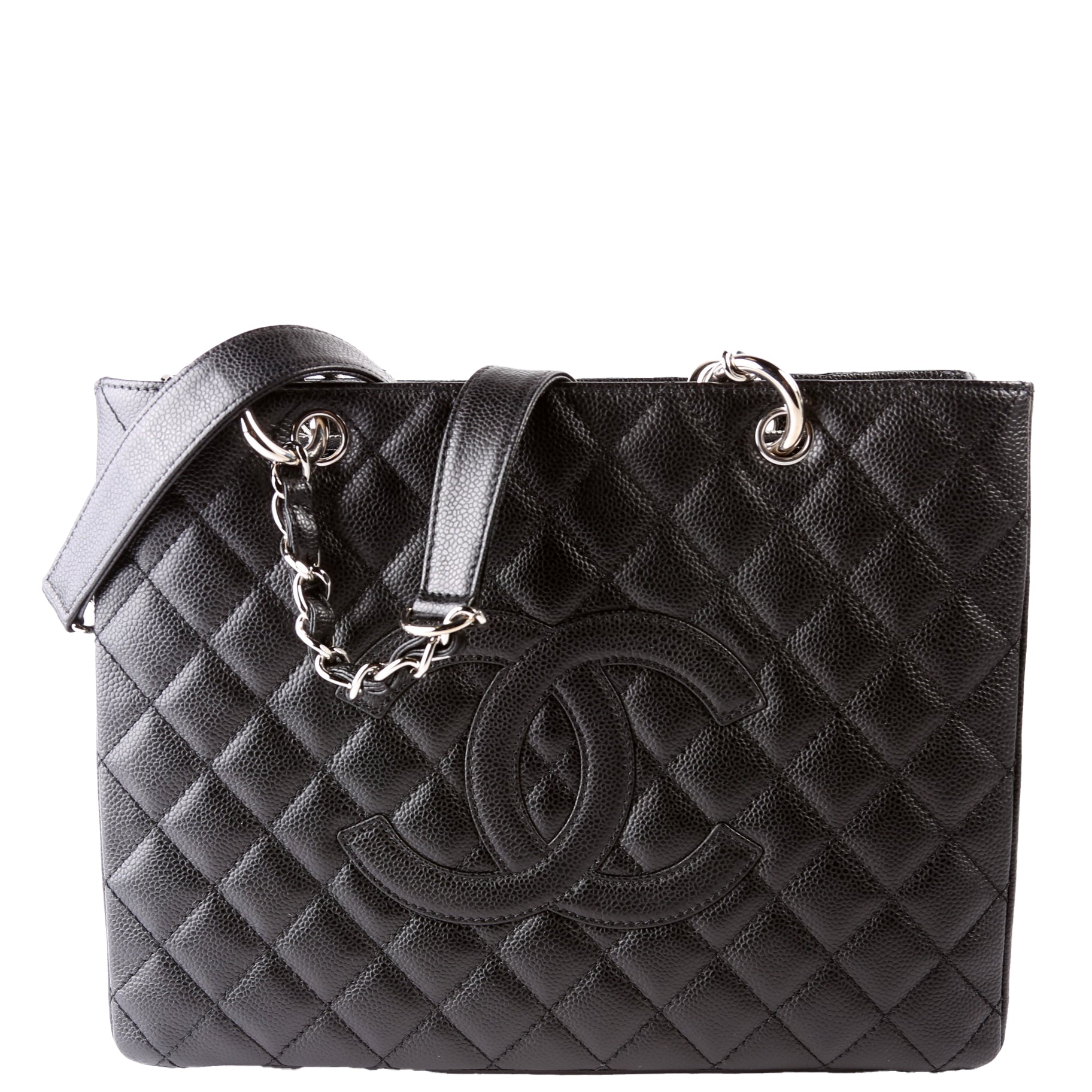 Grand Shopping Tote Caviar Black