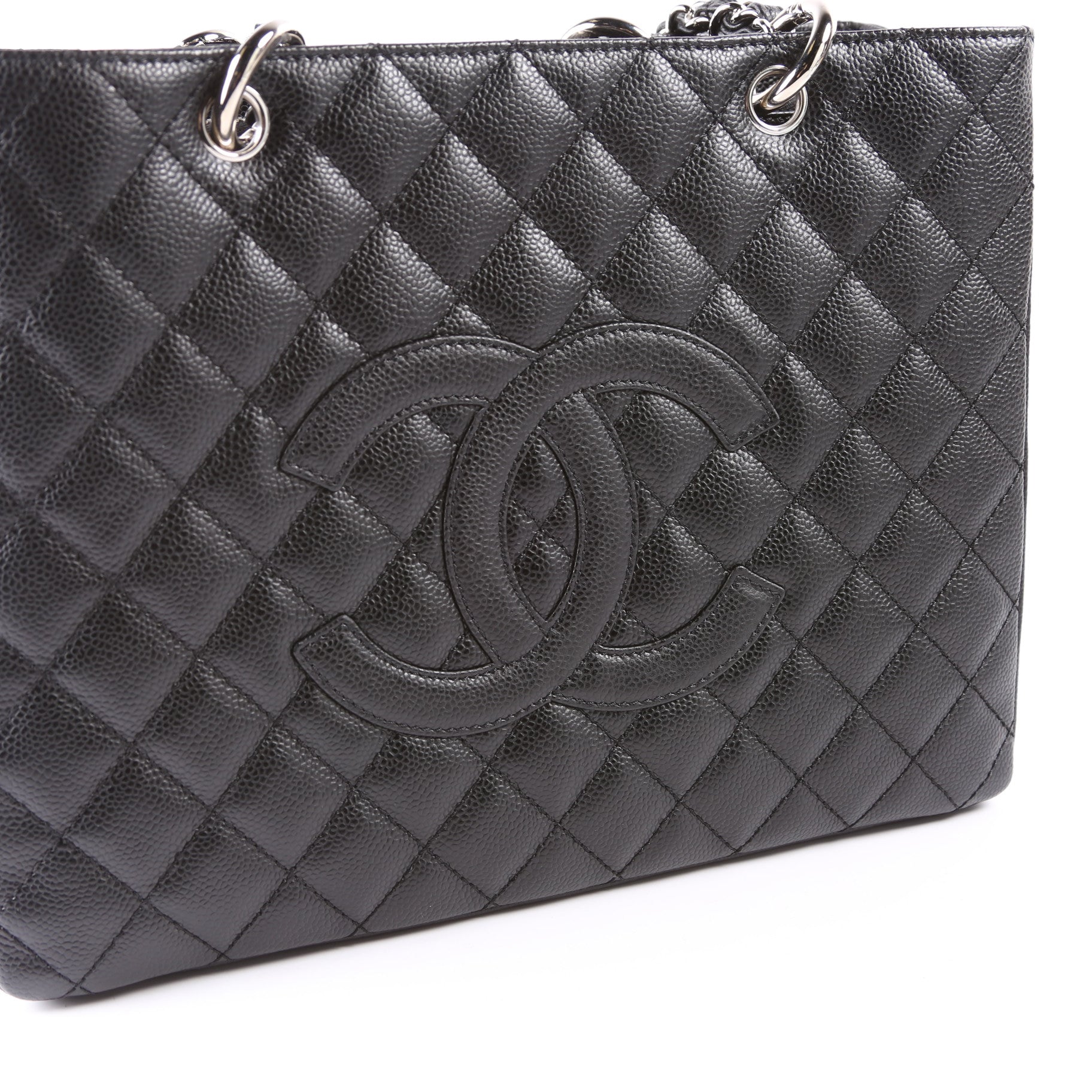 Grand Shopping Tote Caviar Black