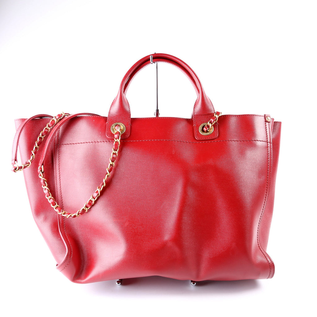 Deauville Studded Caviar Leather Med Tote 26M
