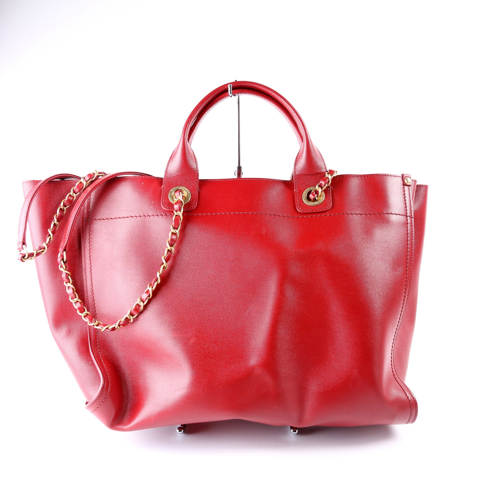 Deauville Studded Caviar Leather Med Tote 26M