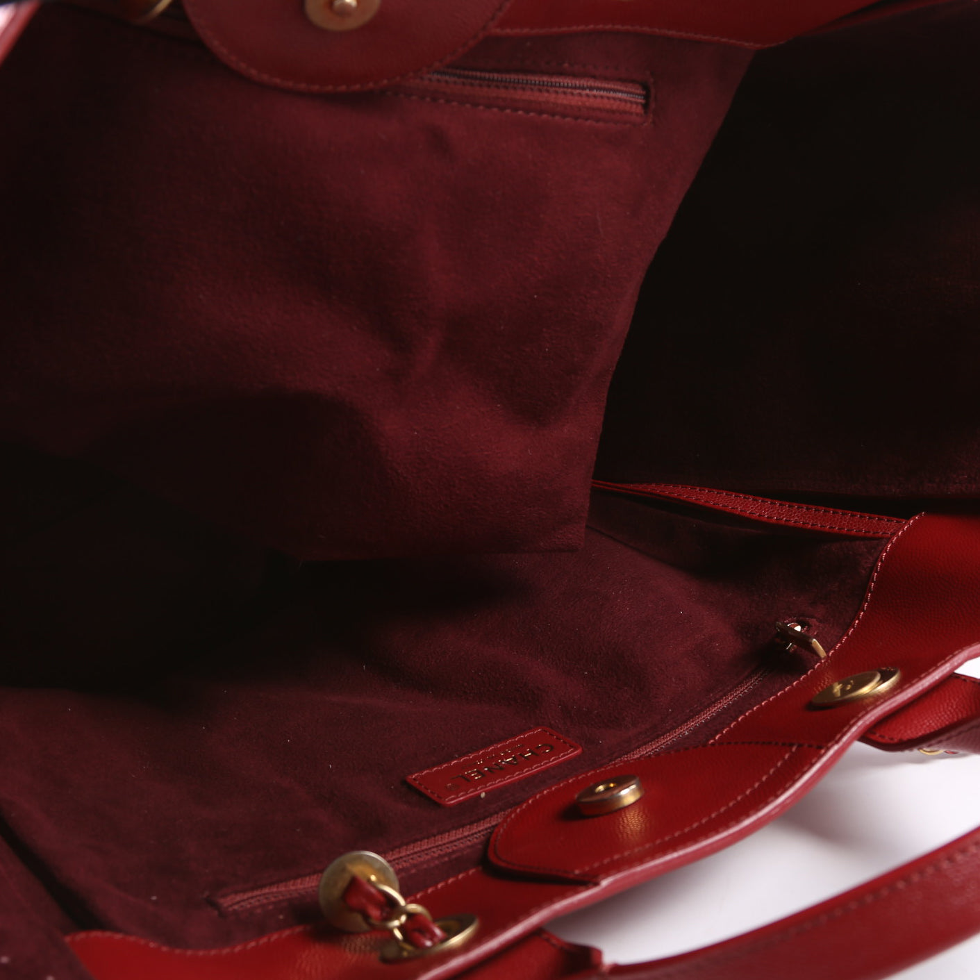 Deauville Studded Caviar Leather Med Tote 26M