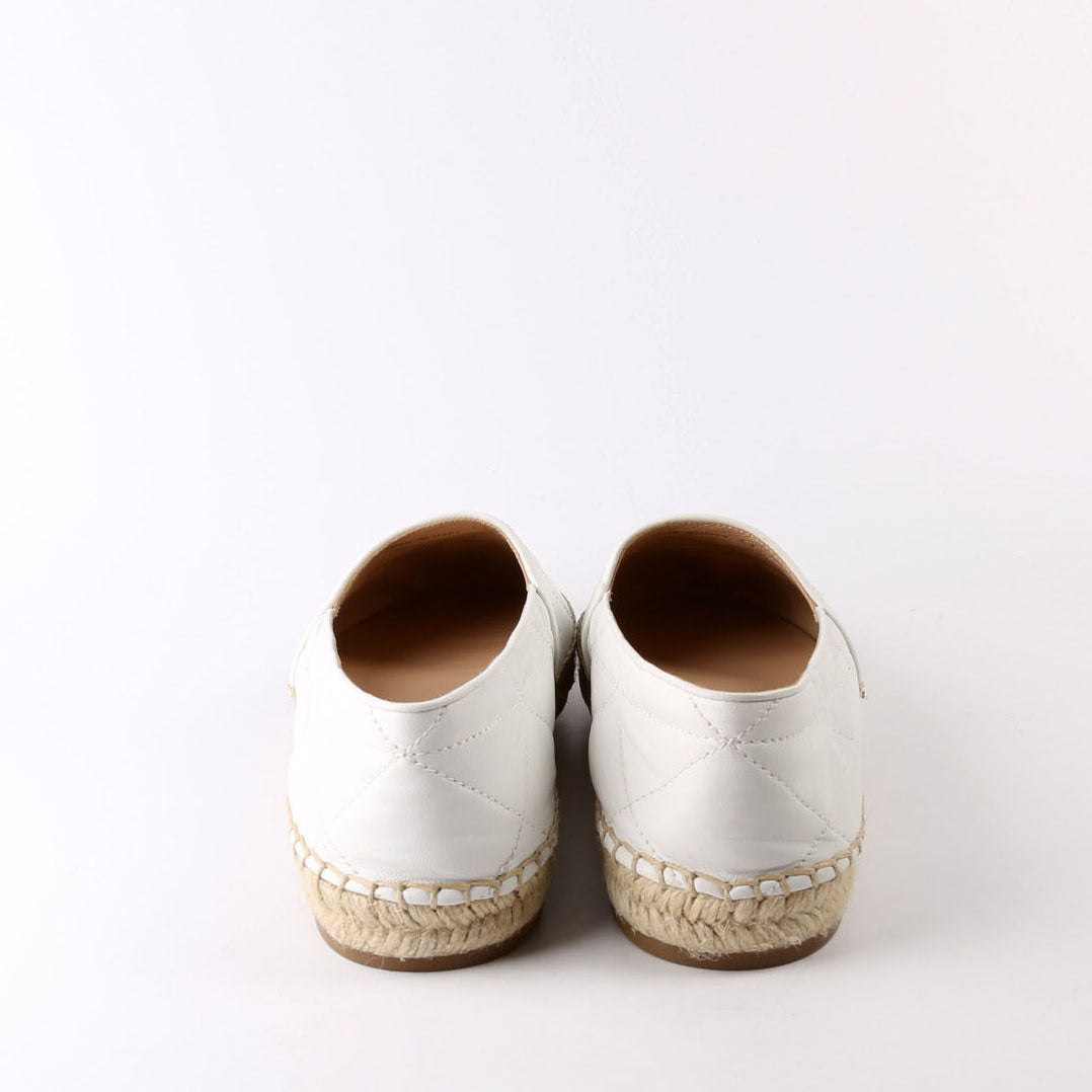 Triangle Quilted Leather Espadrilles Size 41