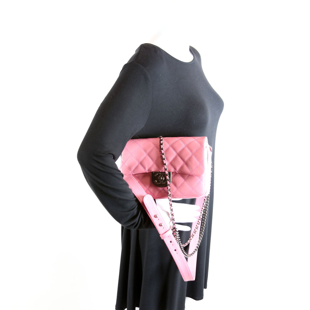 Double Carry Chain Waist Bag 21M Goatskin Pink