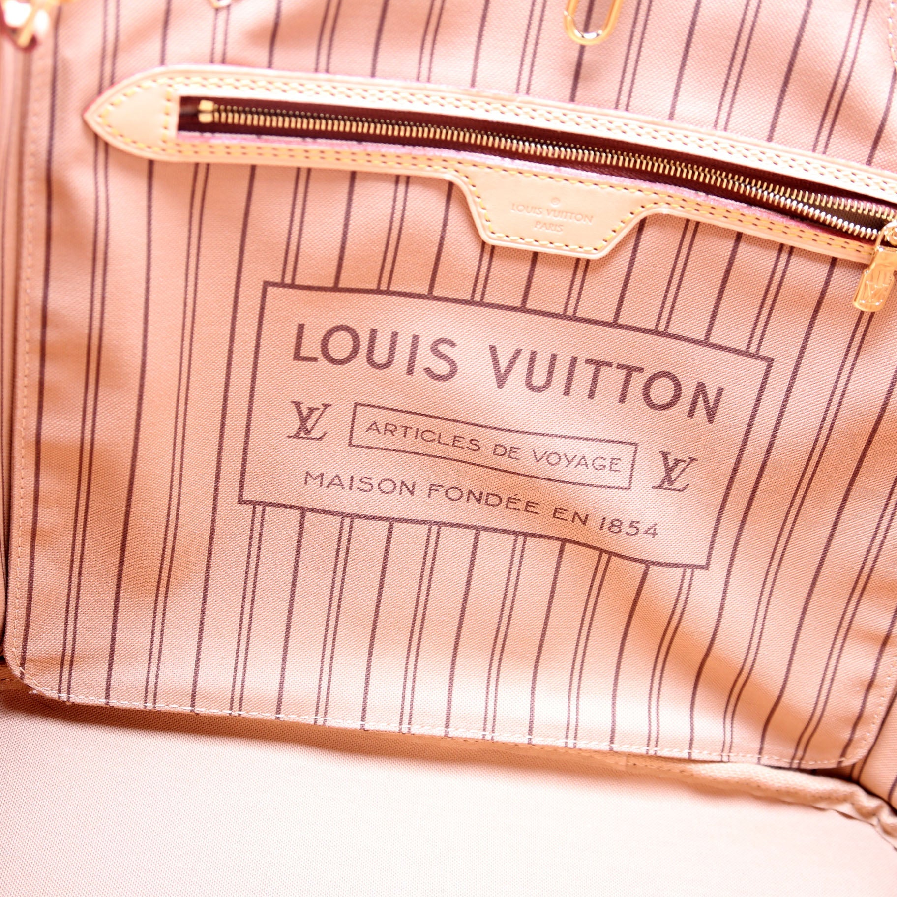 Neverfull W/Wallet MM Monogram Beige