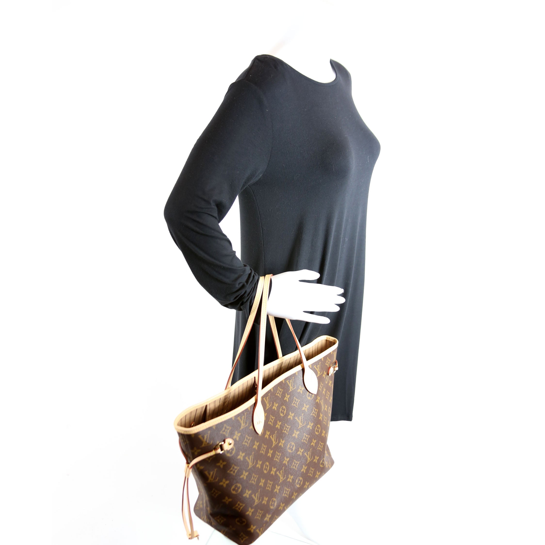 Neverfull W/Wallet MM Monogram Beige