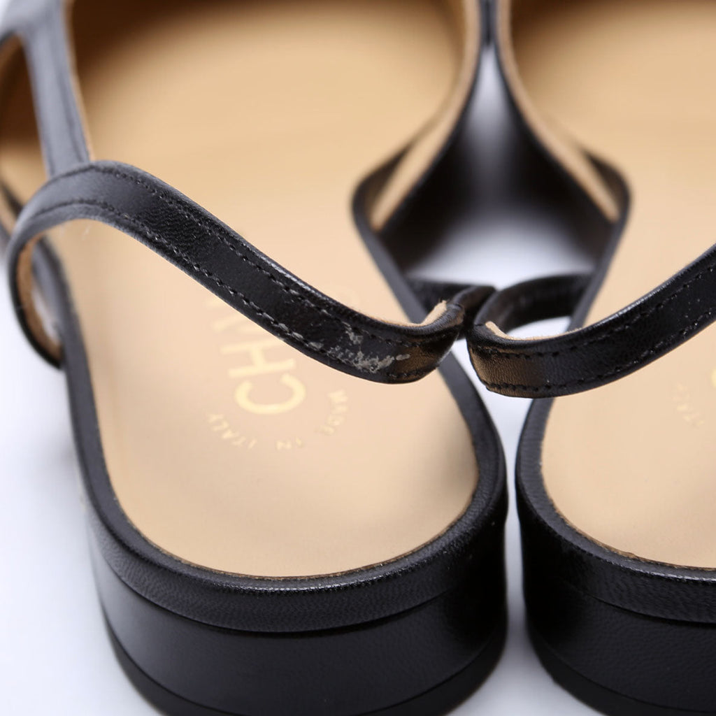 Slingbacks Size 36.5 Black