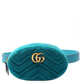 Gucci 476434 Marmont Velvet Belt Bag Teal