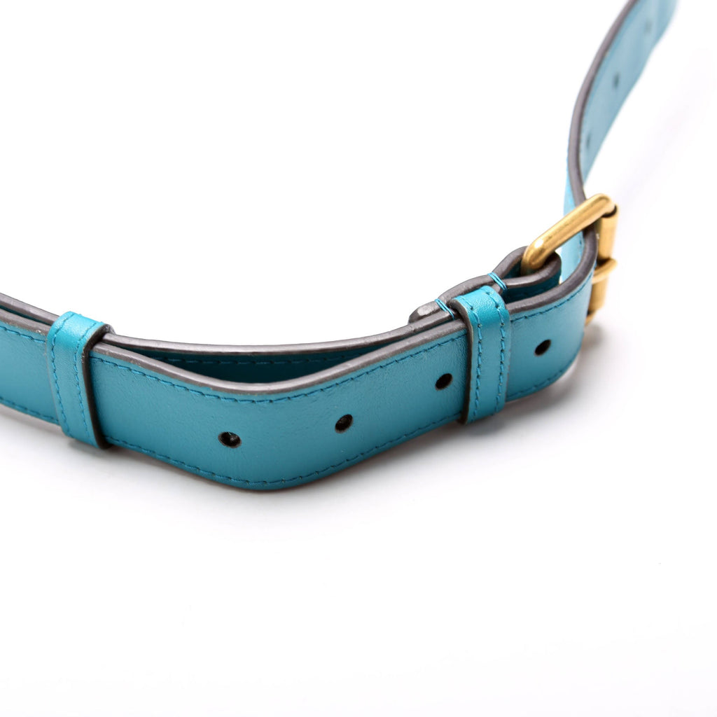 Gucci 476434 Marmont Velvet Belt Bag Teal