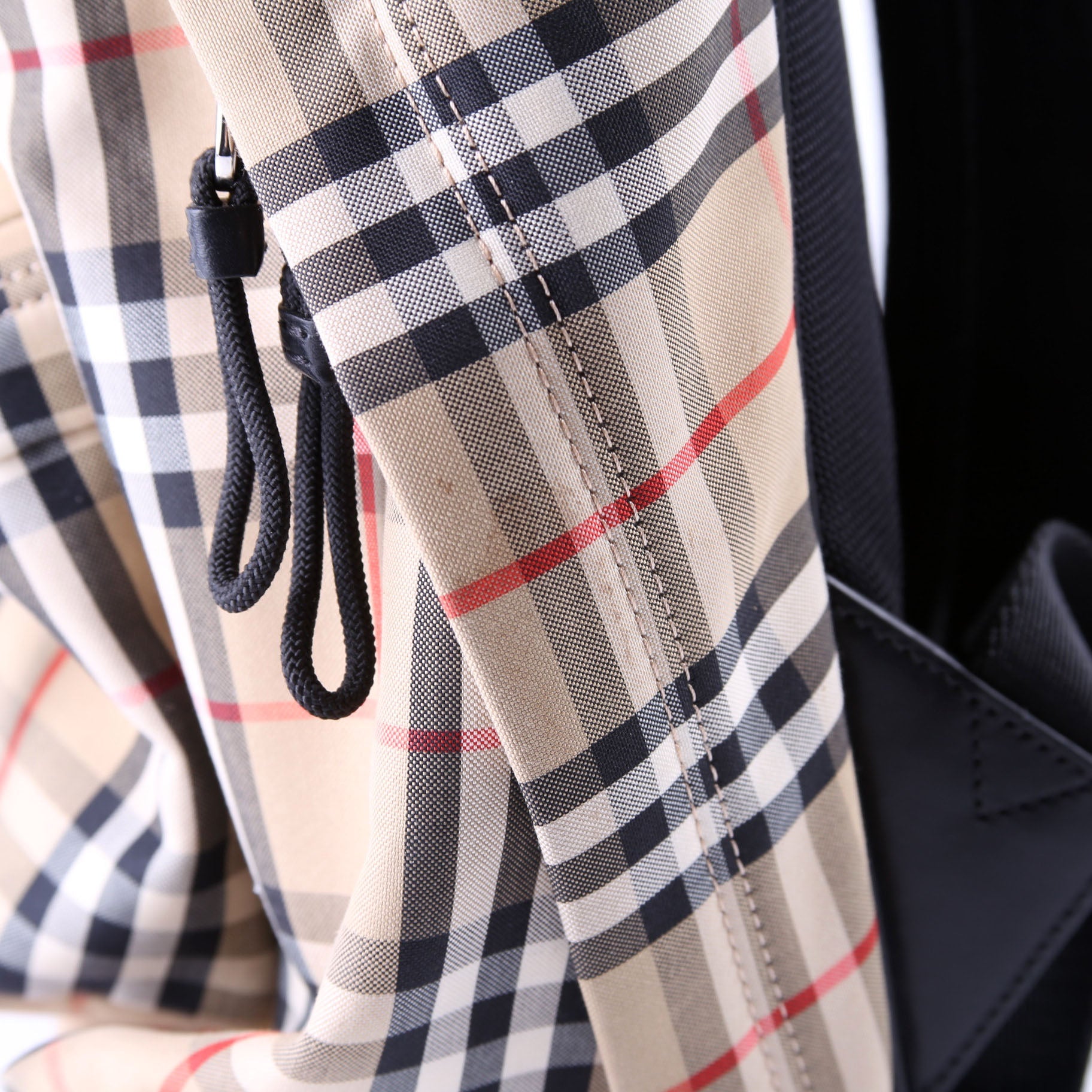 8016106 Archive Check Nylon Backpack
