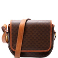 Macadam Canvas Flap Saddle Bag Vintage Brown