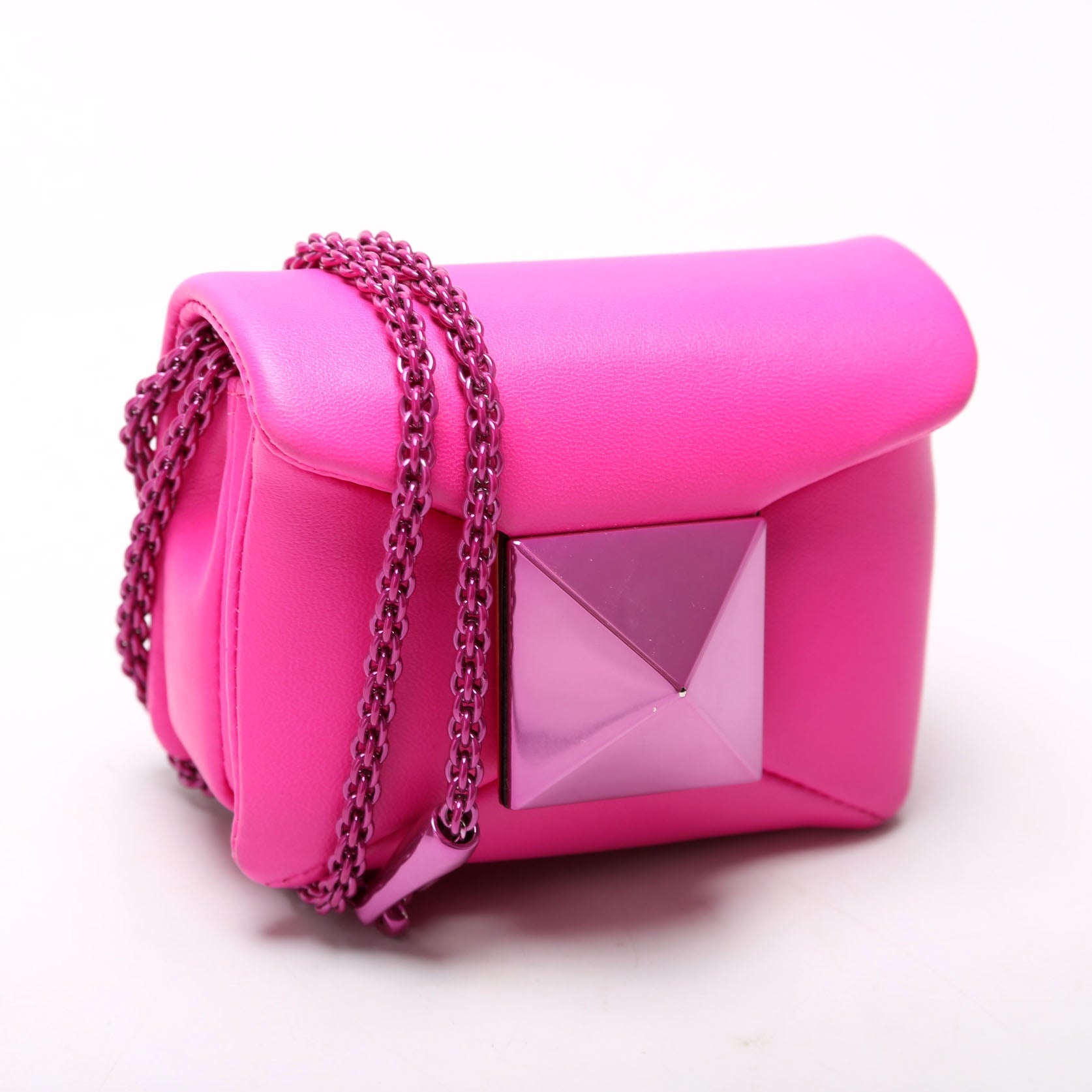 One Stud Micro Bag Leather Pink