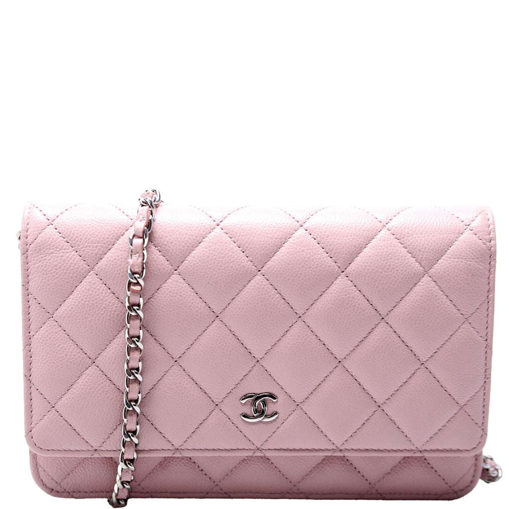 WOC Classic Quilted Caviar RFID Pink