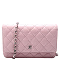WOC Classic Quilted Caviar RFID Pink