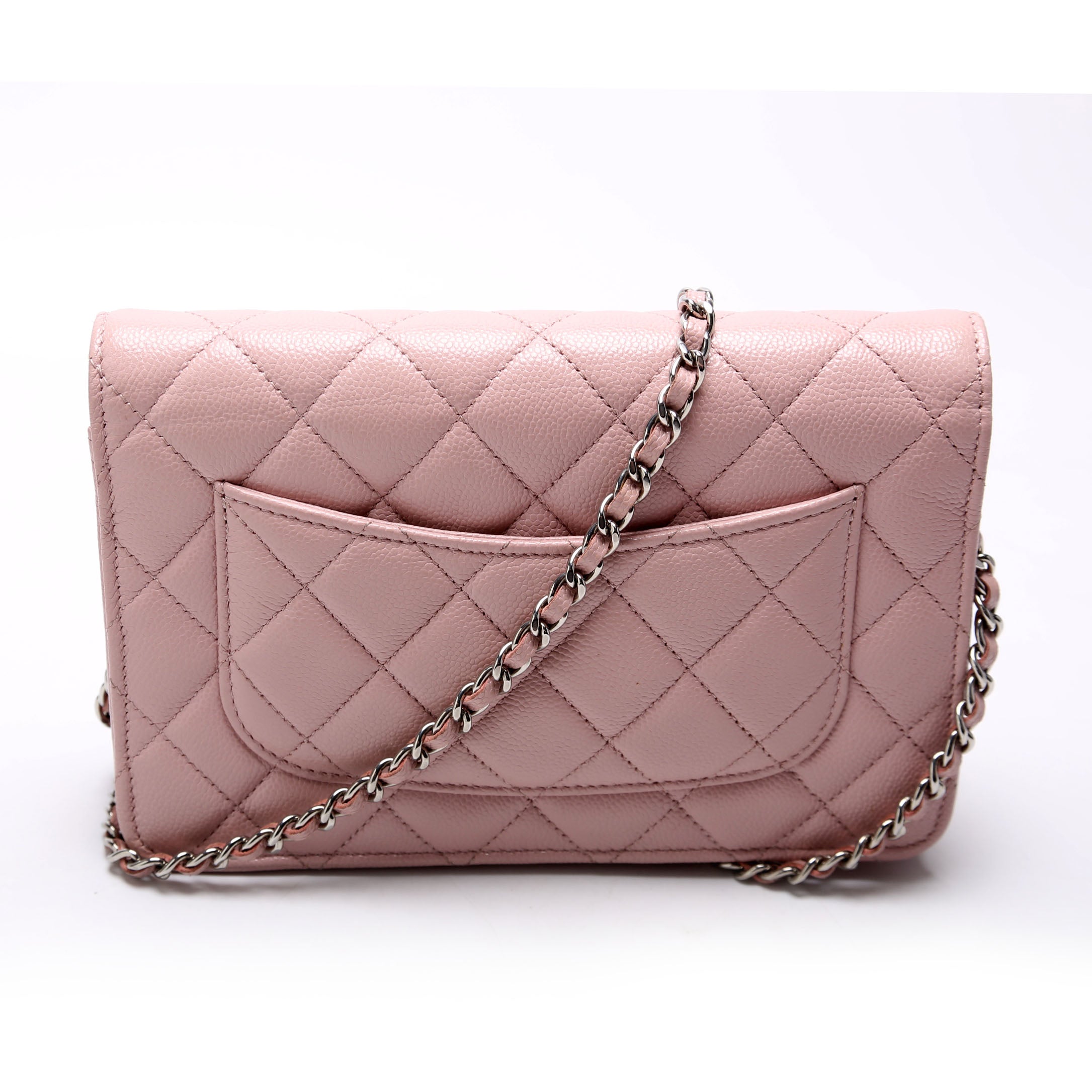 WOC Classic Quilted Caviar RFID Pink
