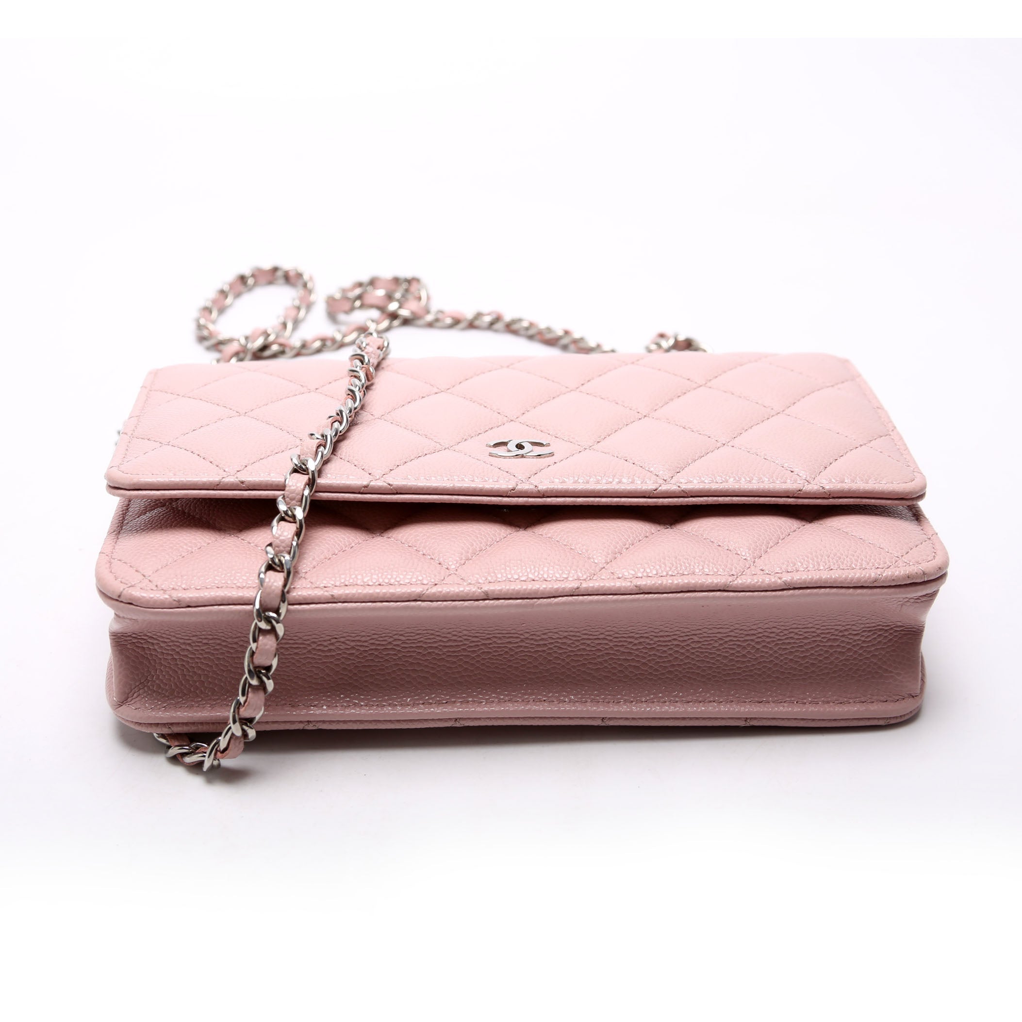 WOC Classic Quilted Caviar RFID Pink