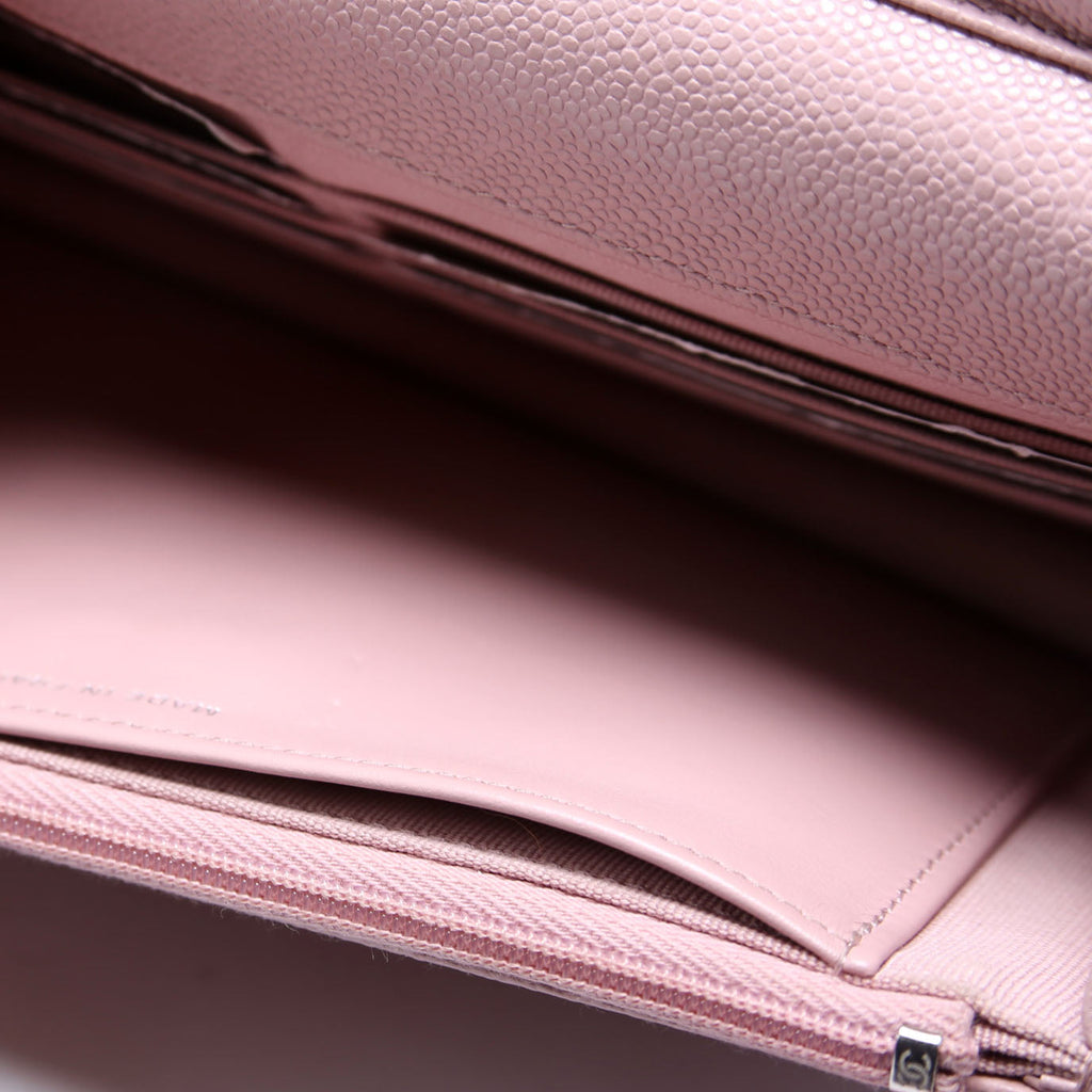 WOC Classic Quilted Caviar RFID Pink